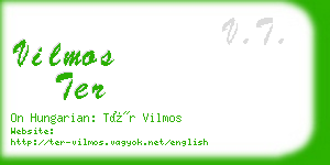 vilmos ter business card